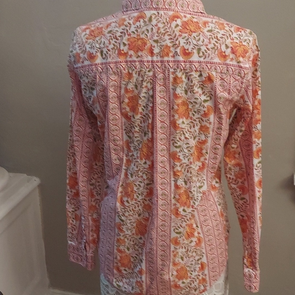 LUCKY BRAND Womens Floral Button-Down Long Sleeve Top - Picture 9 of 13